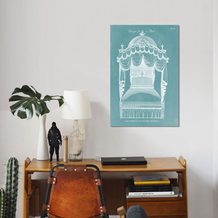 «Design for A Bed III», impression sur toile, H 40 po x l 26 po x P 1,5 po, Toile tendue, Pas de tapis