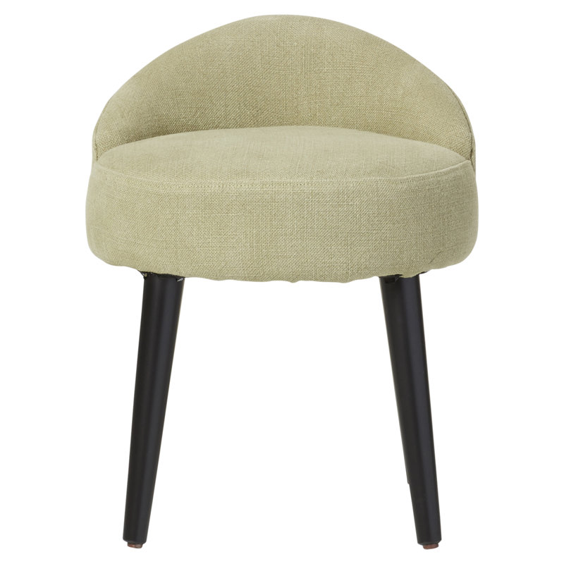 Tabouret de coiffeuse en bois massif, Brume verte