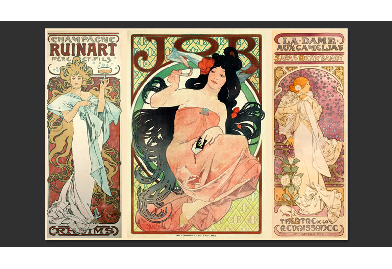 Alphonse Mucha's Women 2.45m x 350cm Wallpaper, 300 cm x 210 cm