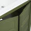 Meuble-lavabo de ferme 30 po avec lavabo en céramique, porte à fermeture en douceur, tablette réglable, armoire de rangement vert olive, structure en bois moderne, conception spacieuse et surface facile à nettoyer