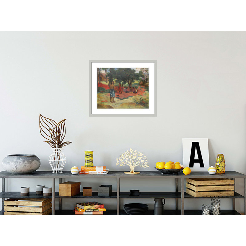 Parau Parau (Whispered Words) par Paul Gauguin - Estampe numérique encadrée, 23.5" H x 27.96" W