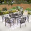 Ensemble repas pour 6 personnes avec table ronde et coussins Boule