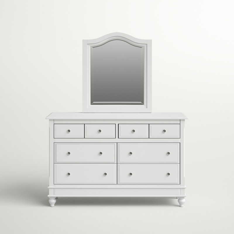 Commode double 8 tiroirs avec miroir Adriel