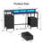 Computer Desk with Monitor Stand & Charging Station, Gaming Desk with LED Lights & Drawers-2117043240-2116004840