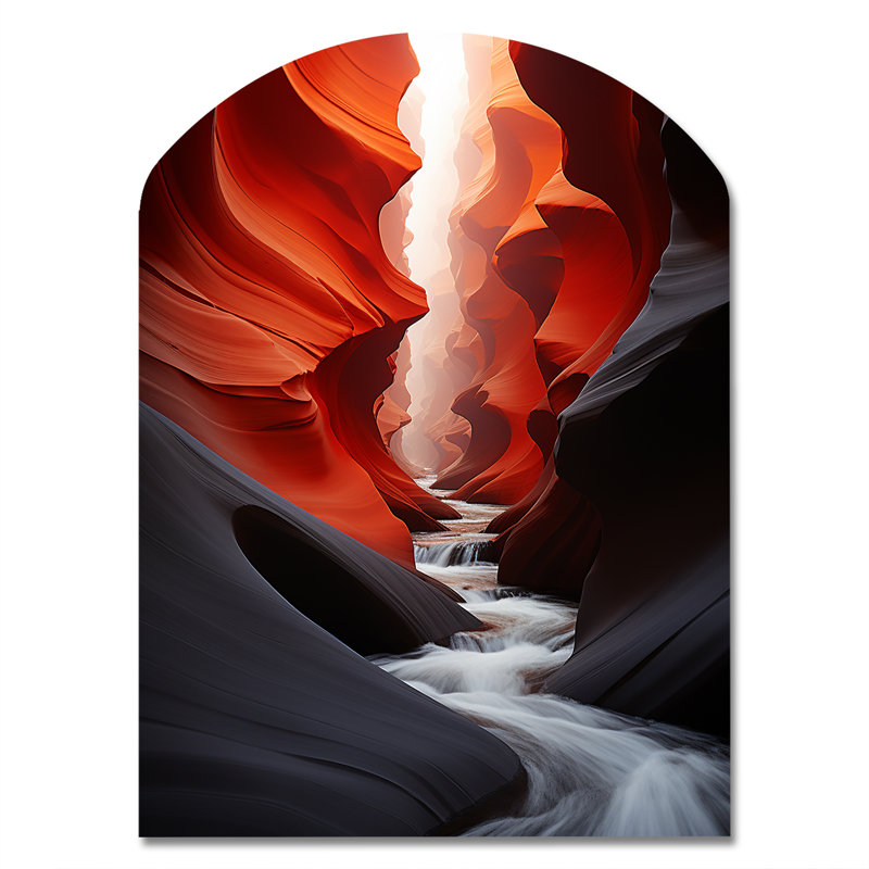 Marimar - Canyon, art mural asymétrique en métal, arche traditionnelle, H 34 po x l 25 po