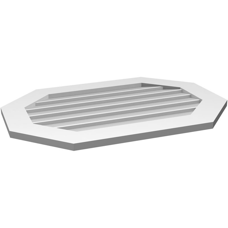 Évent horizontal gondole allongé en surface octogonal Signature, H 24 po x l 34 po x P 1 po