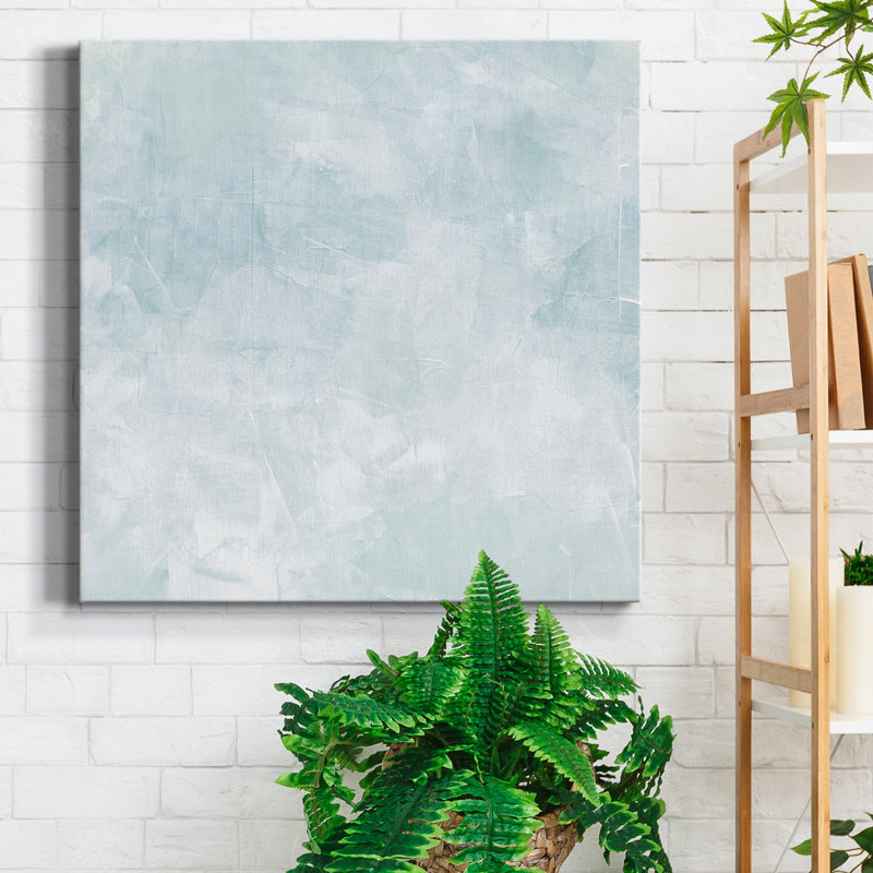 «Drifting Blue II», toile tendue avec châssis de qualité supérieure - prête à être accrochée, H 40 po x l 40 po x P 1 po