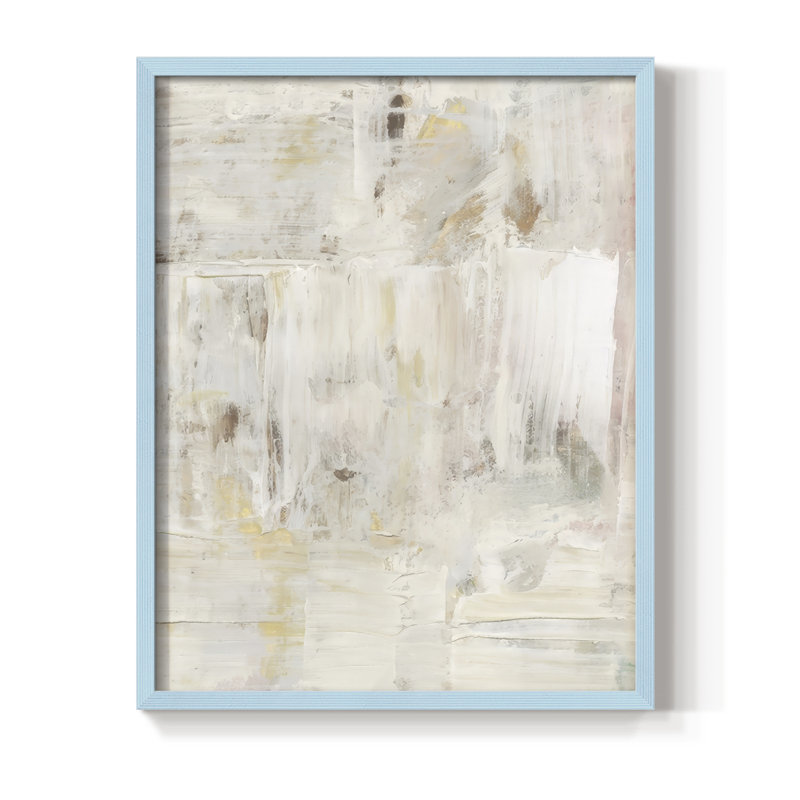 Reproduction encadrée Milky Patina II - bois massif, Bleu, H 21 po x l 17 po
