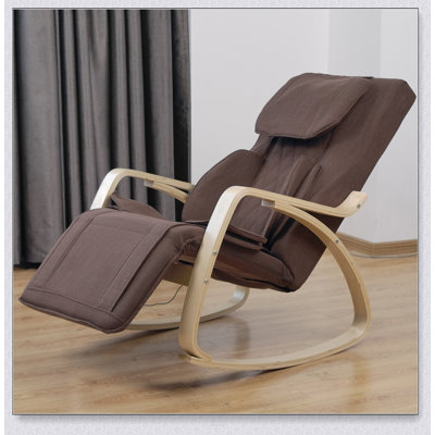 Chaise berçante à massage complet avec pression d'air, détente confortable et coussin en coton pour un rajeunissement ultime