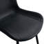 Table de salle à manger moderne et rétro, 4 chaises en polyuréthane noir, pieds en métal, plateau en bois texturé, coussins incurvés, pieds coulissants, siège de style luxueux facile à assembler avec chaises, plateau rectangulaire, à assembler-612012618-612012621
