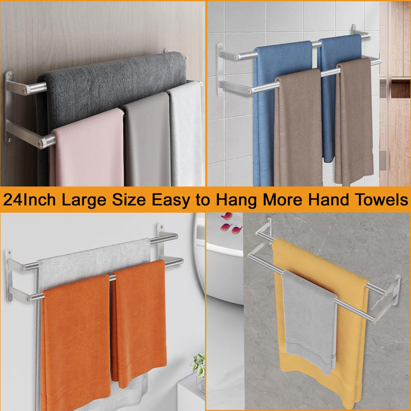 15 cm L Stainless Steel Towel Rack, Brushed Nickel