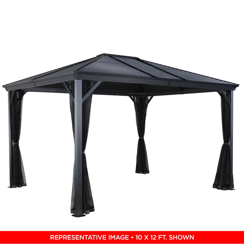 Sojag Ventura Gazebo 3m x 3.7m, 260.9cm H x 295.5cm W x 295.5cm D