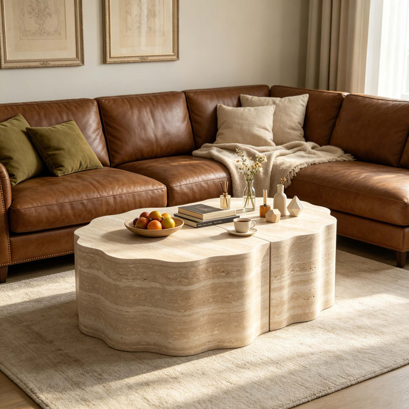 Tables de bout rondes gigognes en bois pour tables basses