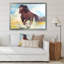 Cheval brun galopant - peinture sur toile-67417832-67417836
