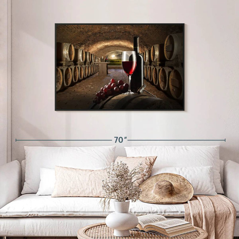 Winery, Cadre flottant noir, 43 po x 29 po