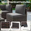 Ensemble de conversation modulaire en osier pour 6 personnes avec coussins-992035059-992035058