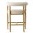 24" Modern Upholstered Counter Stools with Arms (Set of 2)