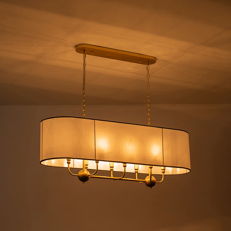 Mihaica 8-Light Dimmable Oval Linear Chandelier