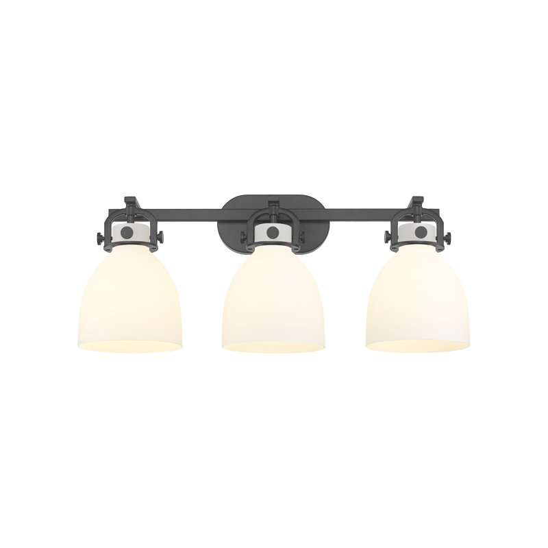Smeltertown 3 - Light Dimmable Vanity Light, White, Polished Nickel