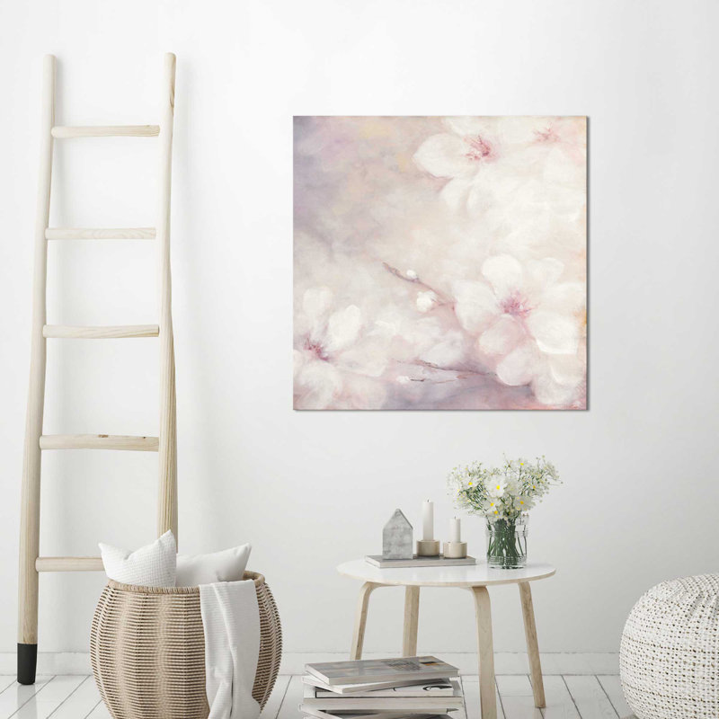 «Cherry Blossoms II», reproduction de peinture acrylique sur toile, H 18 po x l 18 po x P 1 po, Toile tendue