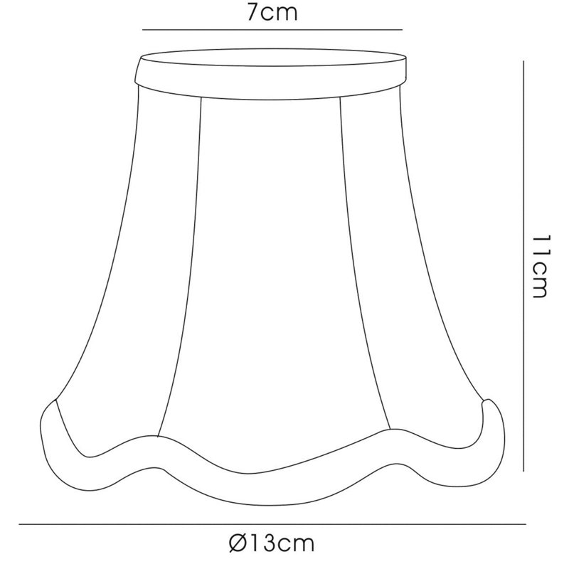 11cm H Silk Bell Lamp Shade ( Clip On ), Cream