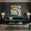 Crochet hawaïen, art mural beige sur toile-1778199449