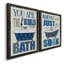 «Bubble Bath», ensemble de 2 encadrements d'art textuel sur toile-109573009-109573013