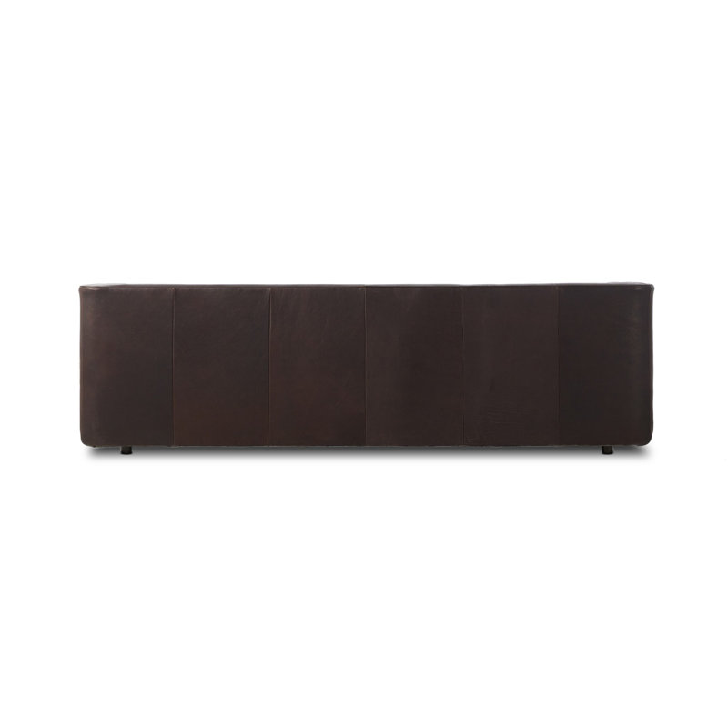 Phillip Sofa, Heirloom Cigar Top Grain Leather