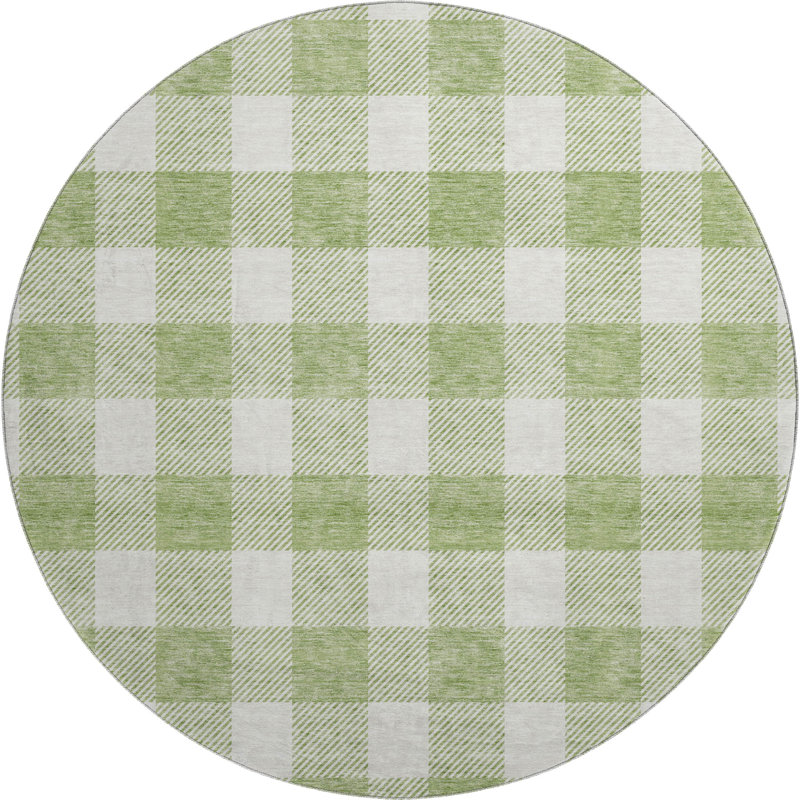 Tapis en aloès Prisco lavable à la machine de qualité supérieure, Rond 8 pi