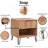 Dumbo 20" Fluted Nightstand In Golden Brown (1-Drawer)-1077747528
