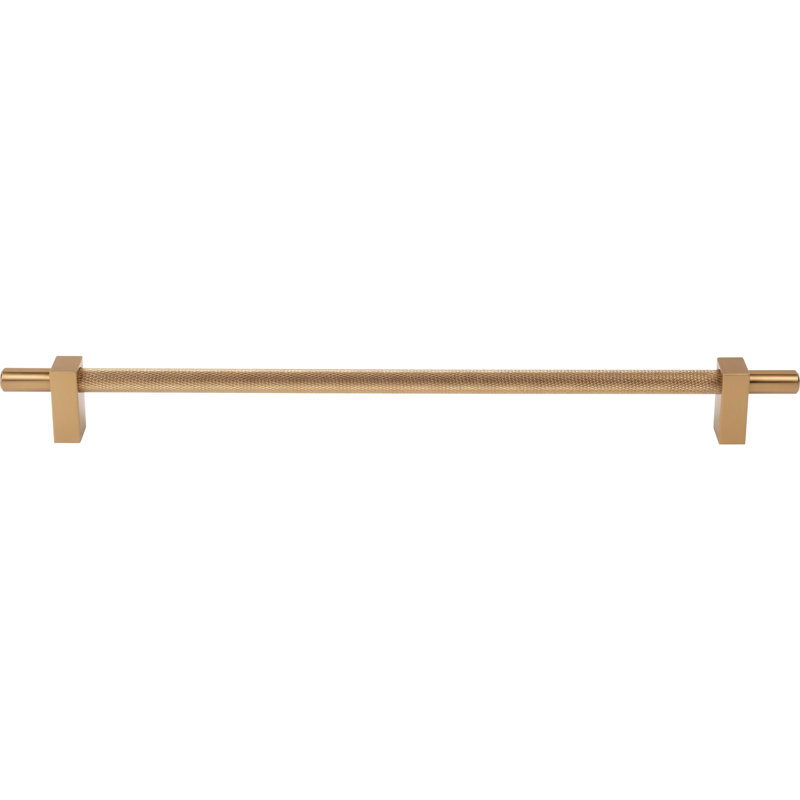Larkin 3 Knurled Center Bar Pull, Satin Bronze, 12"