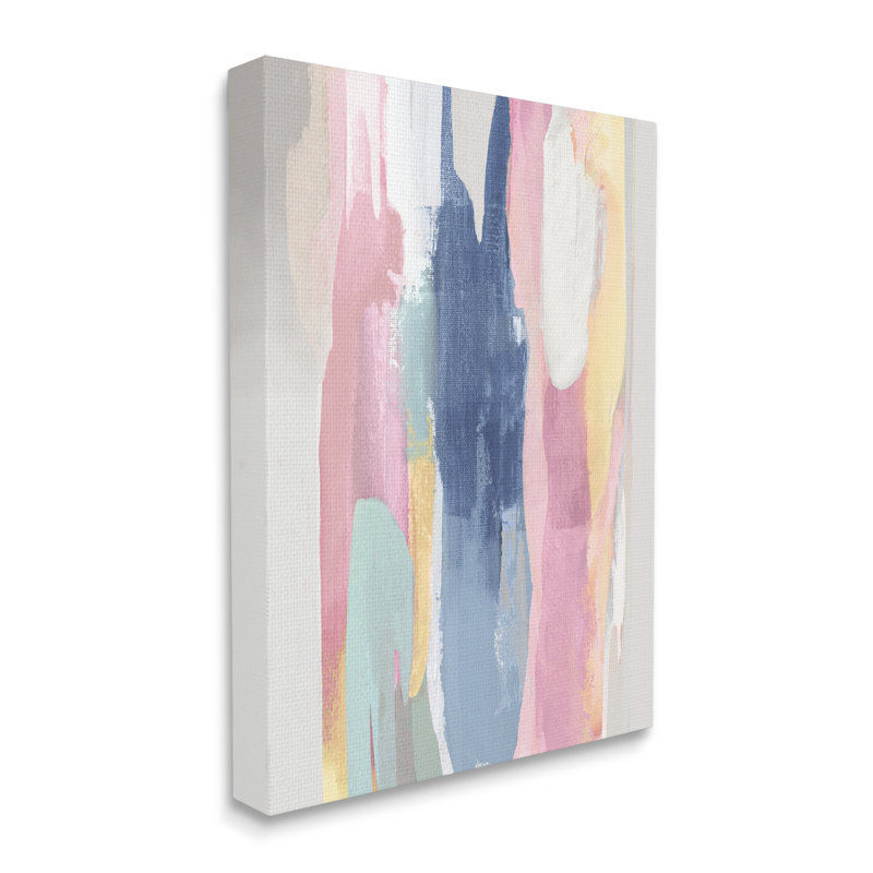 Pastel Tones - Peinture sur toile, Toile tendue, H 30 po x l 24 po x 1,5 po