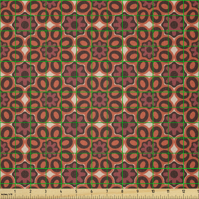 Curet Southeast Retro Aboriginal Traditional Round Flower Petals Multi-Purpose Fabric