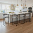 Modern Upholstered Counter Stools with Armrests and Footrests