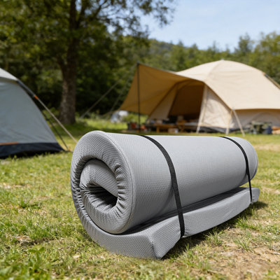 Matelas de camping 75 po x 38 po x 4 po en mousse à mémoire de forme