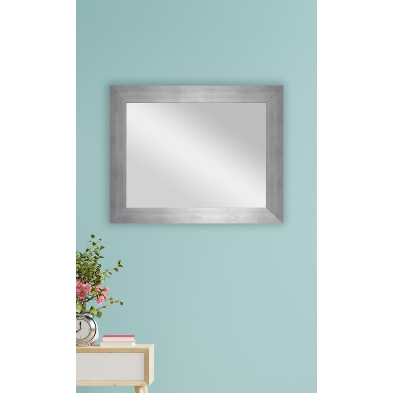 Miroir décoratif, 33 po x 44 po, Argenté mat