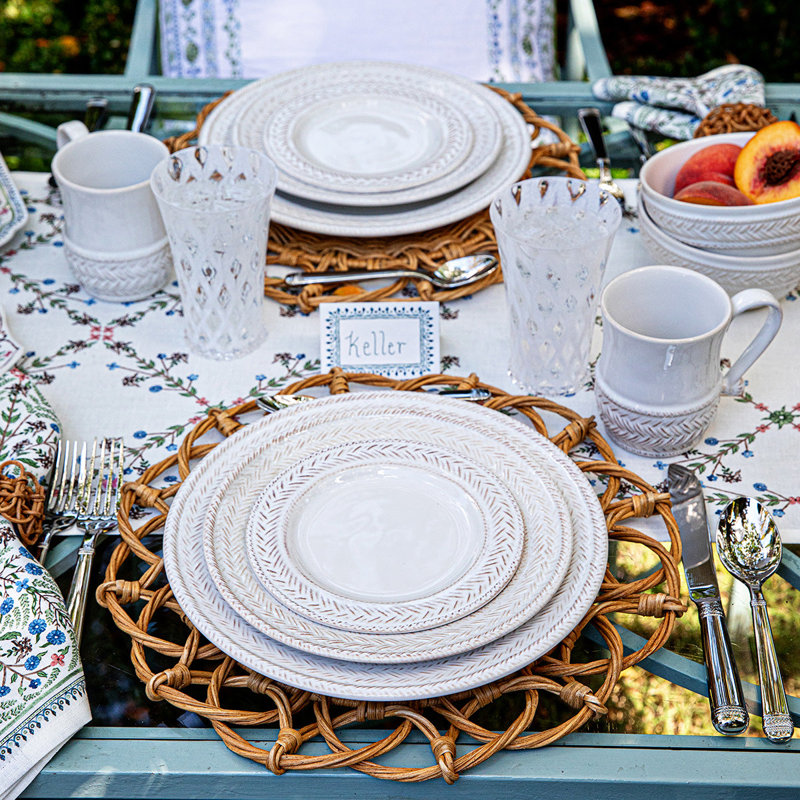 Le Panier Dinner Plate, Whitewash
