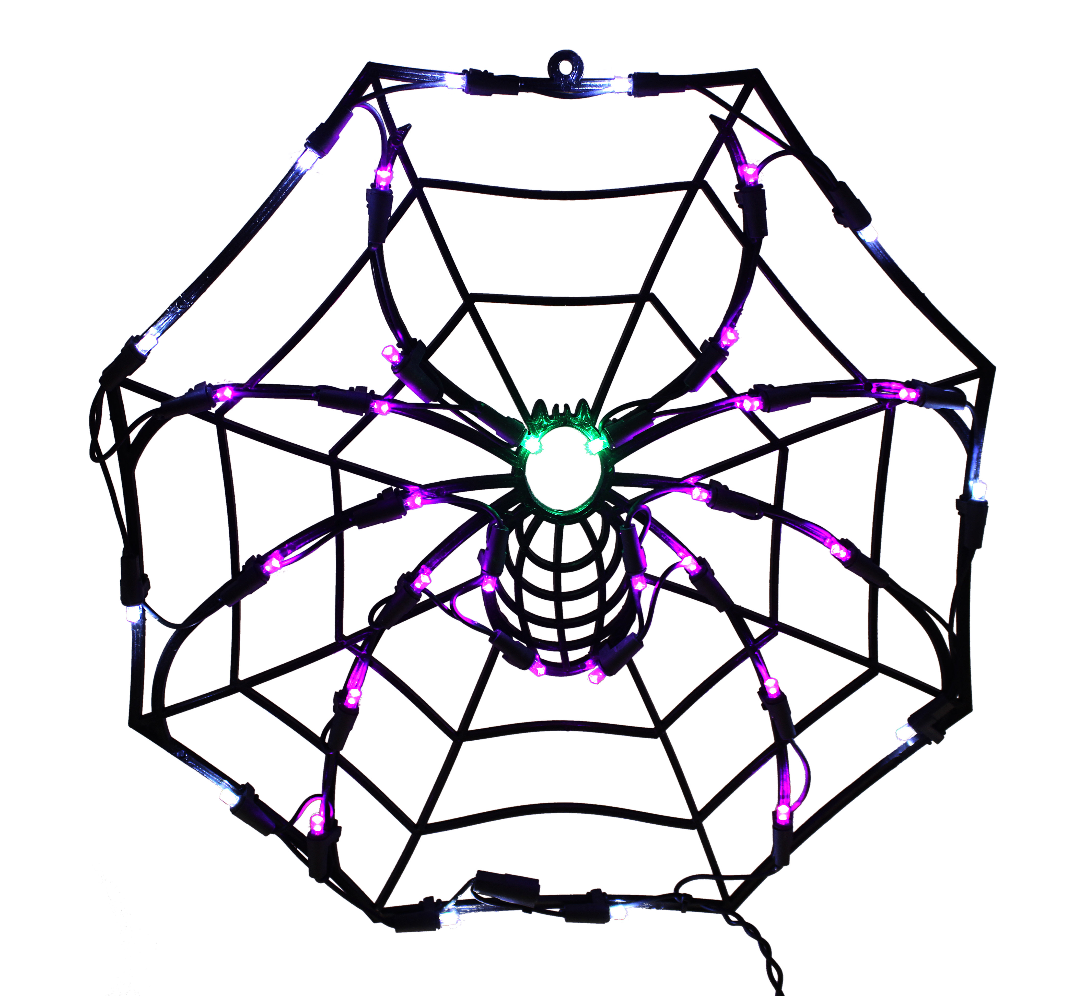 The Holiday Aisle® Spider Web 35 Light LED Lighted Window Décor ...