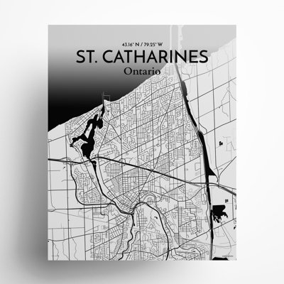 St. Catharines City Map, impression