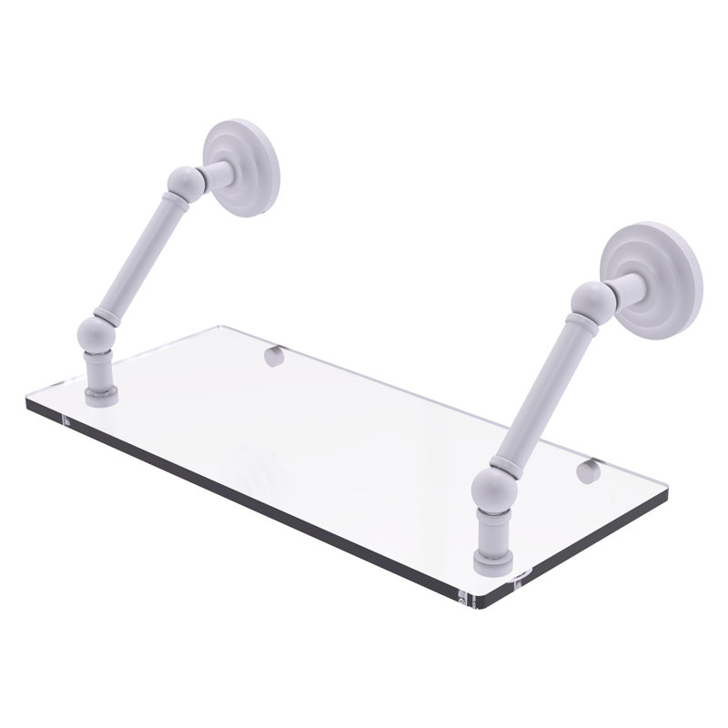 Jhene Bracket Shelf, Matte White, 8" H x 18" W x 8" D