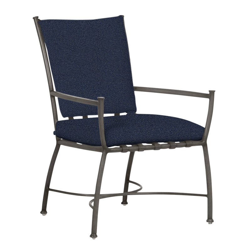 Chaise avec accoudoirs en aluminium Majorque, Pas de soudure, Indigo Intermix