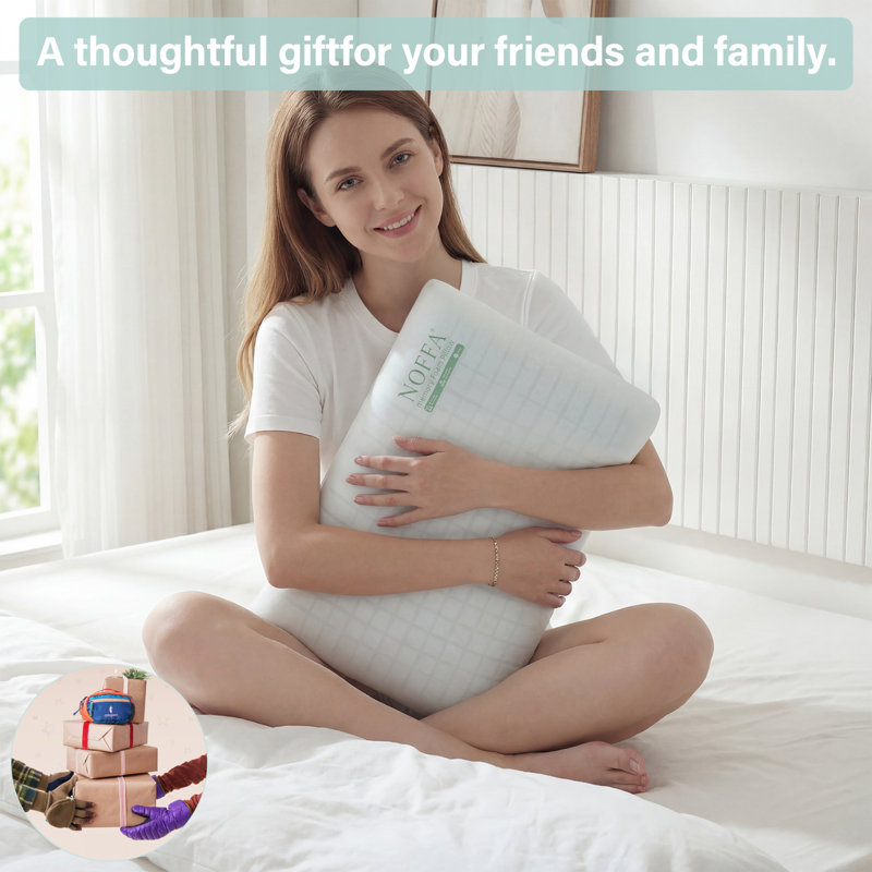 Oreiller en mousse à mémoire de forme de taille standard avec housse de refroidissement amovible, confort moelleux pour toutes les positions de sommeil