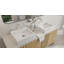 Lavabo de salle de bain vasque carré en résine blanc mat 18,8 po x 18,8 po Badeloft WB-05-S-M-35943823