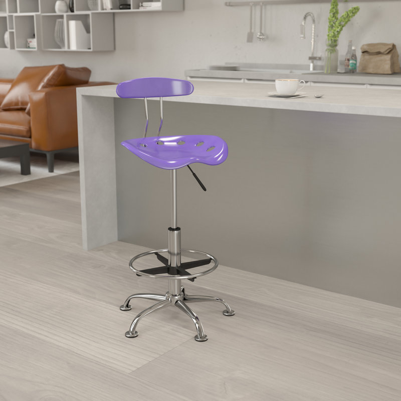 Tabouret tournant à hauteur réglable, Violet