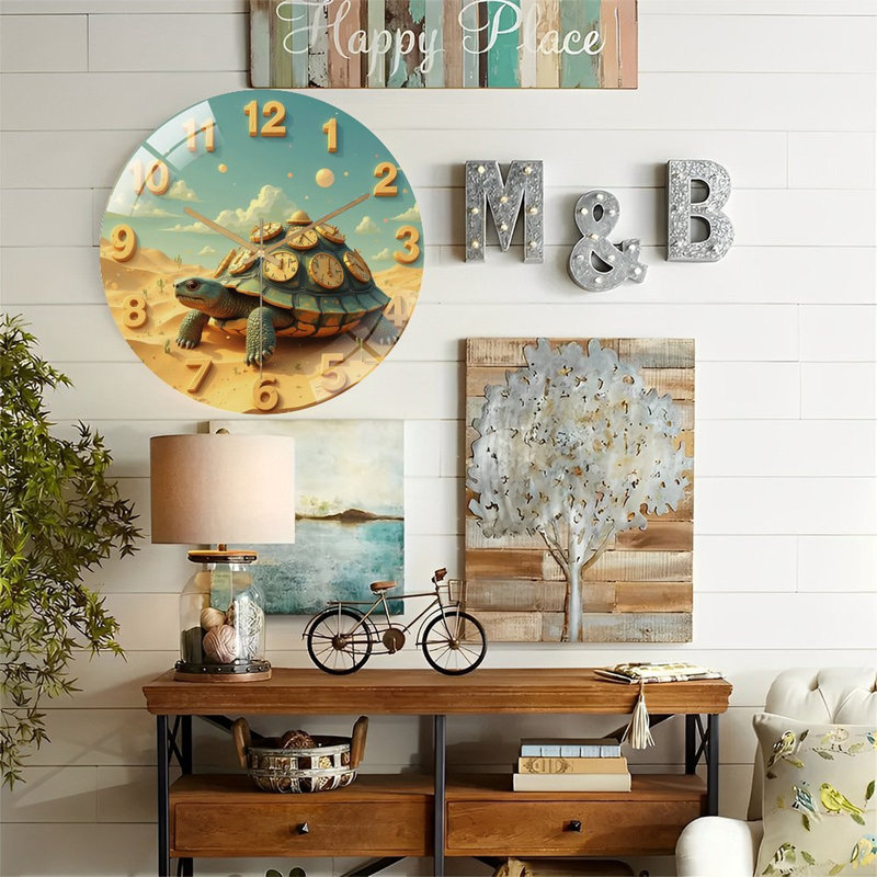 Horloge murale en verre 12 po
