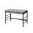 Disho  Light Weathered Oak & Black Finish Writing Desk W/USB