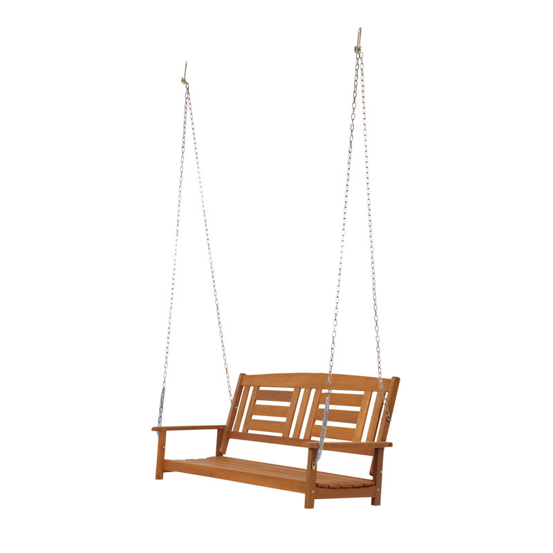 Arianna 2 Person Rubberwood Porch Swing