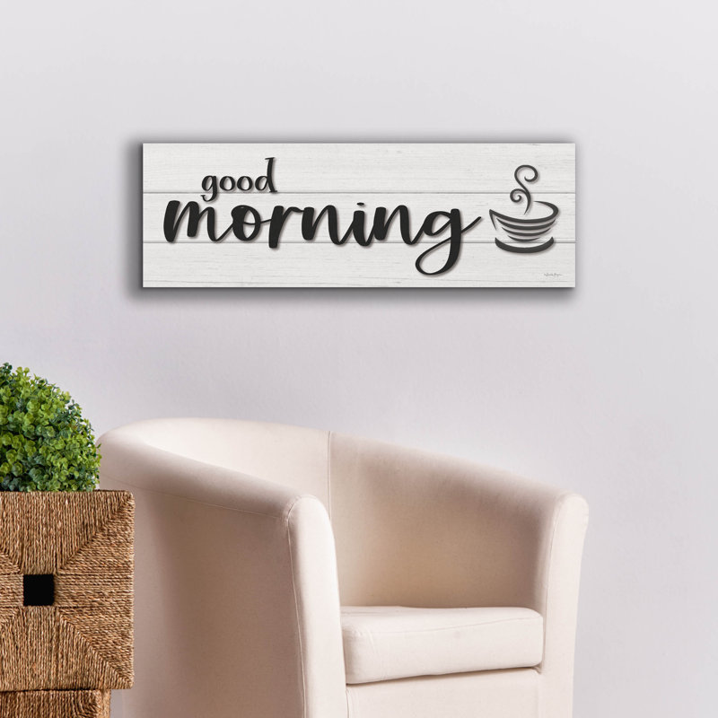 Toile épique «Good Morning» par Susie Boyer, graffiti épique, 36 po x 12 po