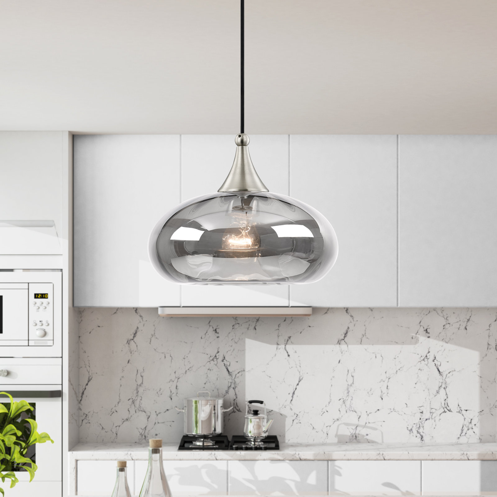 Averly Single Light Glass Dimmable Pendant