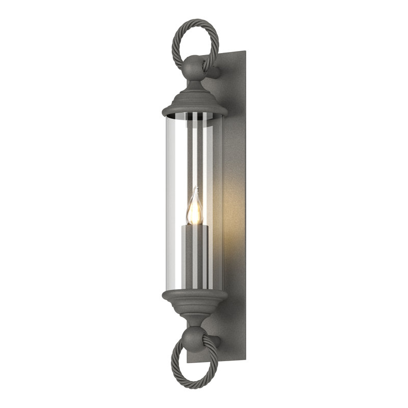 Cavo Outdoor Sconce, Clear, Coastal Burnished Steel